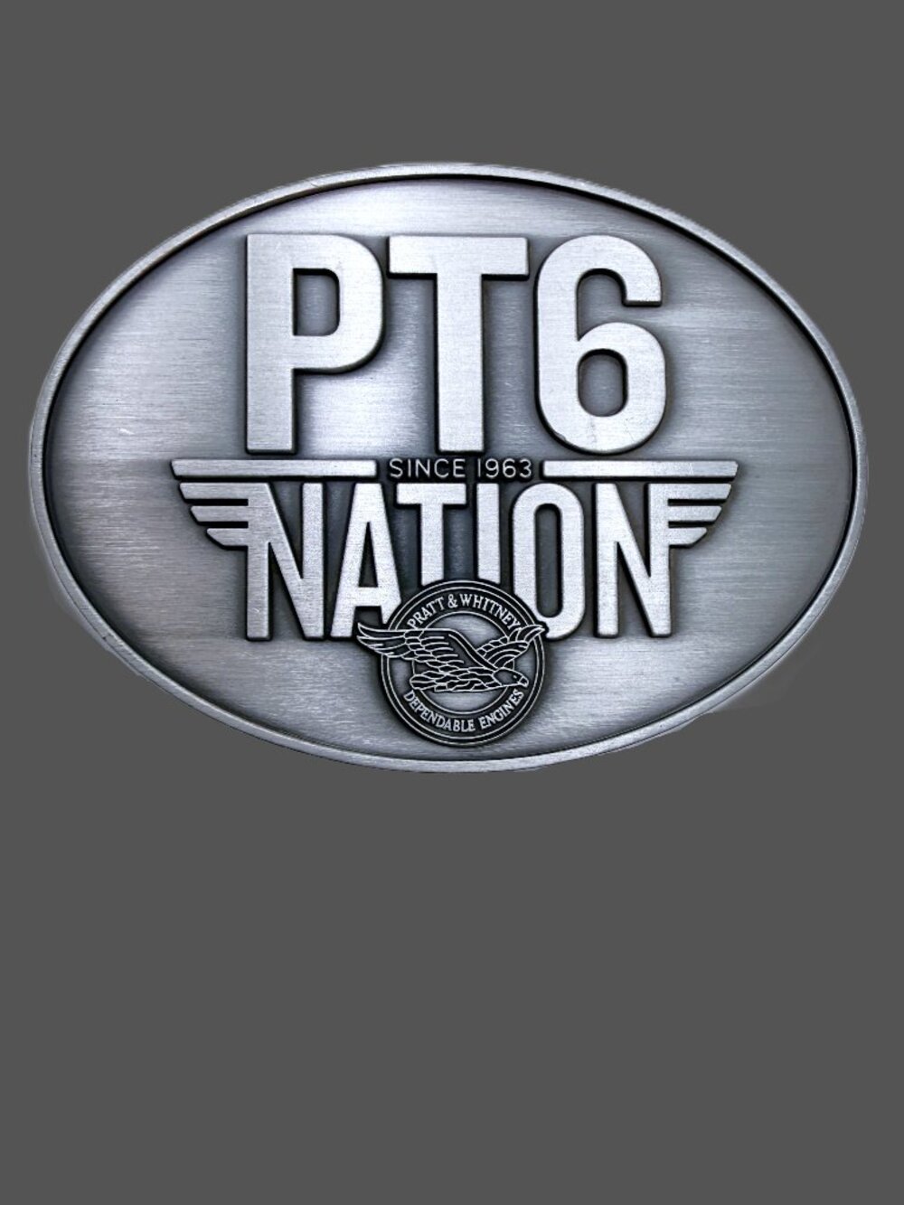 PT6 Pratt Whitney Turboprop Engine Belt Buckle Aviation PT Nation Turboprop NOS